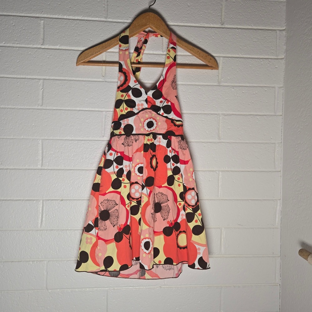 Speechless Cotton Blend Dress 8 Girls Halter‎ Retro Floral Mod Sundress 90s